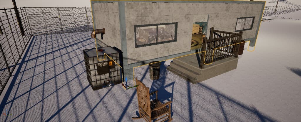 Modular outpost — snow exterior blockout