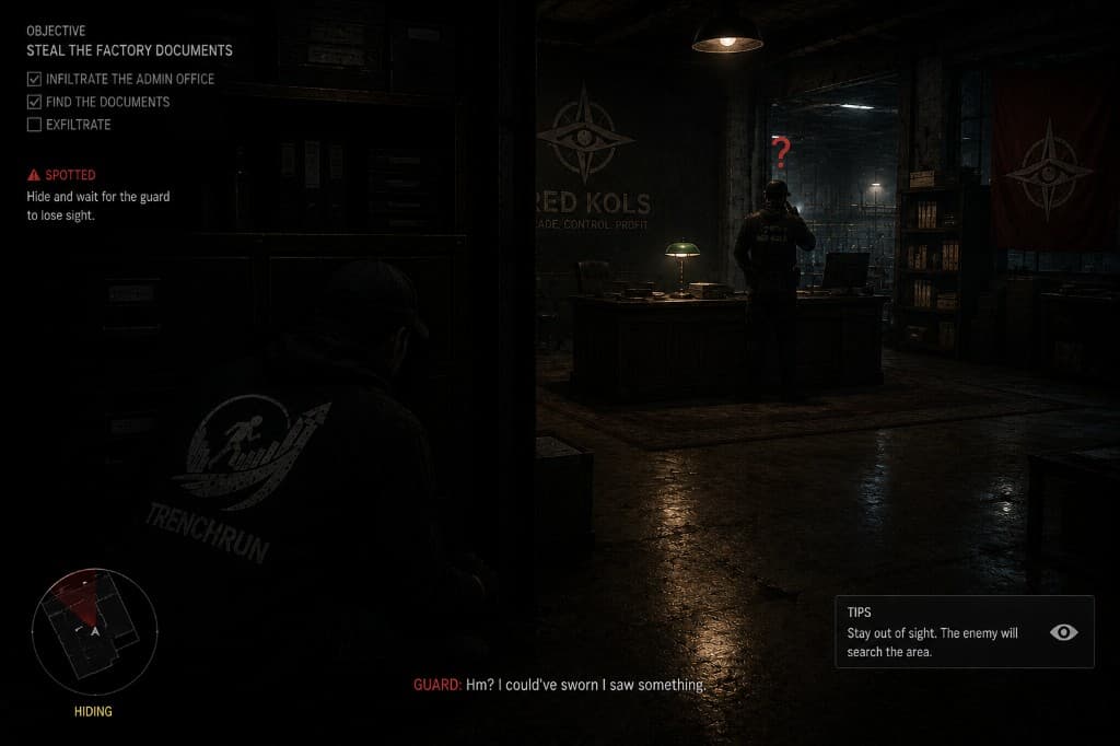 Stealth mission — Red Kols admin office